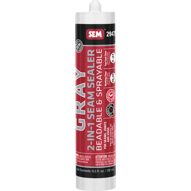 SEM 2-IN-1 Seam Sealer - 9.5oz Tube - Grey [29472]