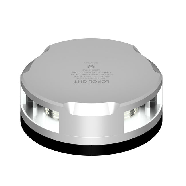 Lopolight 360-Degree Anchor Light - 2nm - Silver Housing w/FB Base - 2.5M Cable [201-012-FB 2.5M]