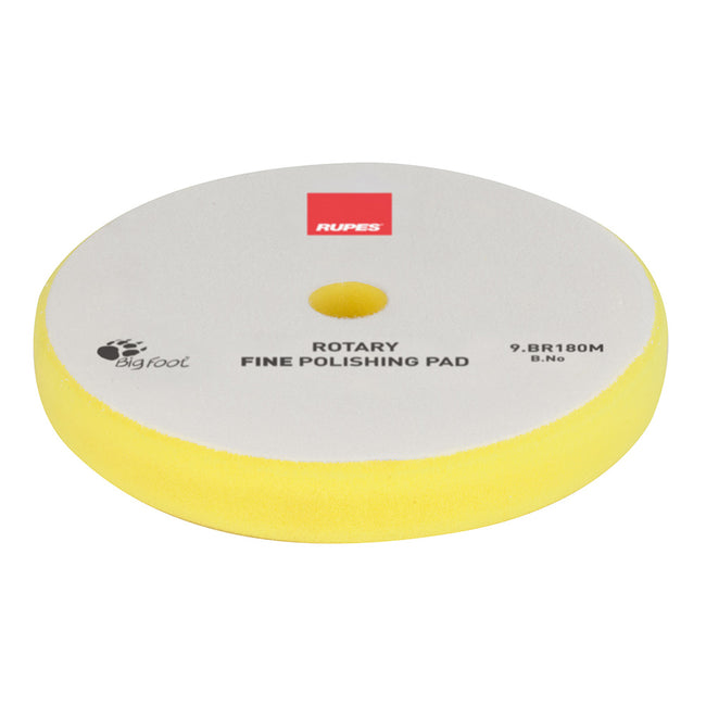 RUPES Rotary Fine Polishing Foam Pad 155/160mm - Yellow [9.BR180M]
