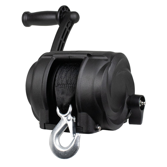Powerwinch Premier Series Winch 2000lb, 8", Crank Arm - Carbon Black [21300-W-2000-8-B-R]