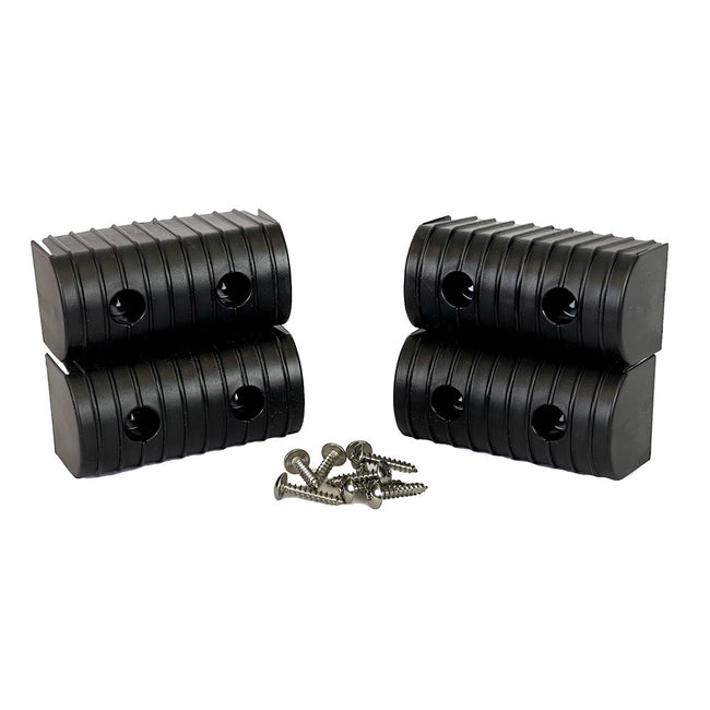 Caliber BunkWrap End Cap 2x4" Black Accessory Kit w/Stainless Steel Hardware *4-Pack [23051-BK]
