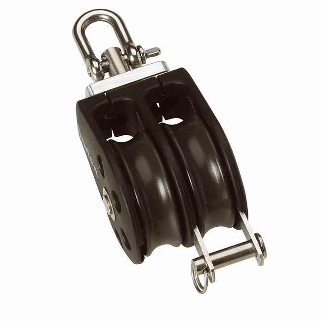 Barton Size 2 35mm Plain Bearing Pulley Block Double Swivel  Becket [N02231]
