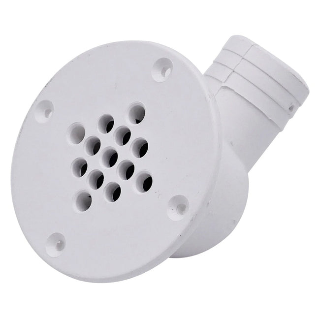 T-M Marine 90-Degree Cockpit Scupper Drain - White [CSD-92-DP]