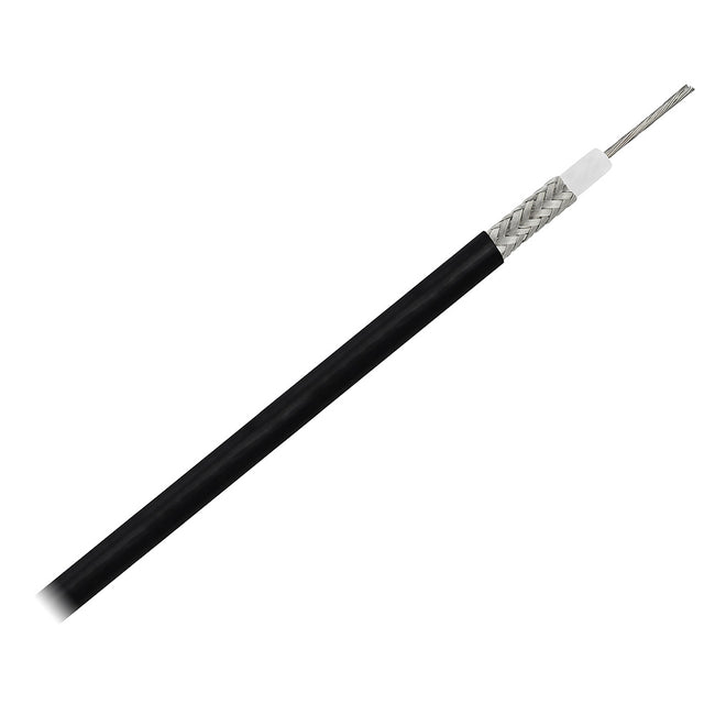 Pacer RG58AU Coax Cable Stranded TV Cond TV Braid - Black Jacket - 150' [MRG58AU-150]