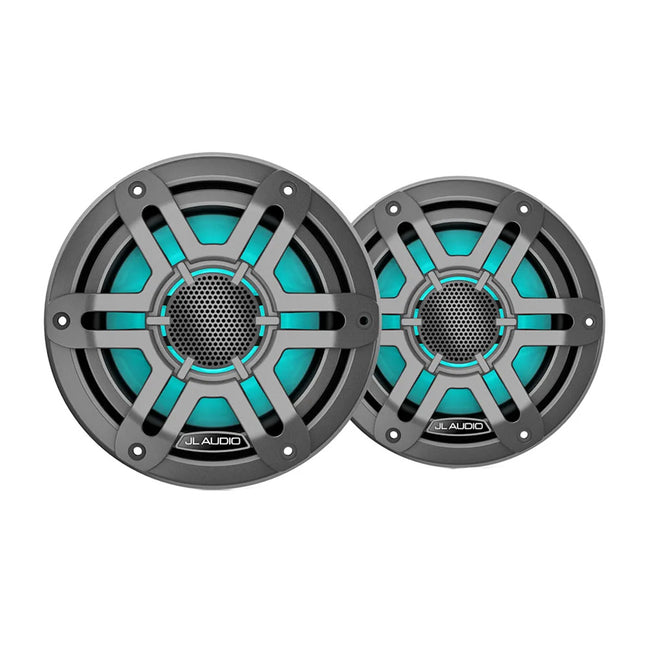 JL Audio M200 Marine Speakers 6.5" LED w/Grey Sport Grille [010-04753-03]
