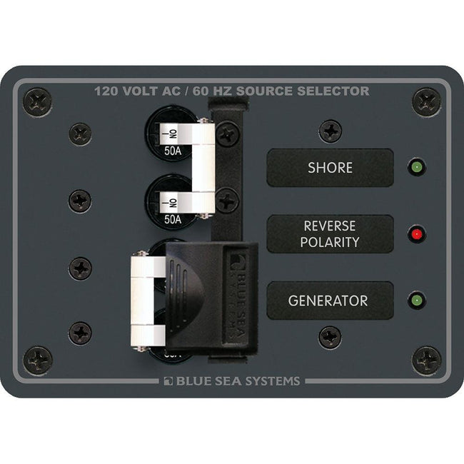 Blue Sea 8061 AC Toggle Source Selector 120V AC - 50AMP [8061] - Rough Seas Marine
