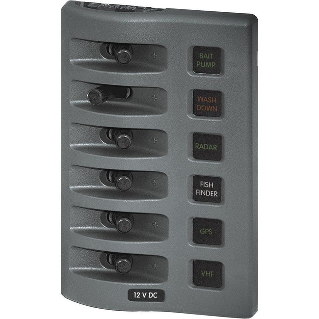 Blue Sea 4306 WeatherDeck Water Resistant Fuse Panel - 6 Position - Grey [4306] - Rough Seas Marine