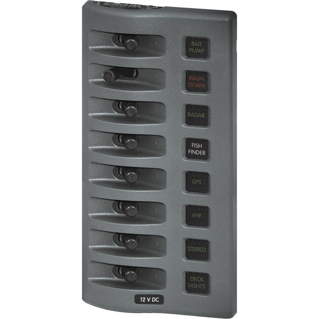 Blue Sea 4308 WeatherDeck Water Resistant Fuse Panel - 8 Position - Grey [4308] - Rough Seas Marine