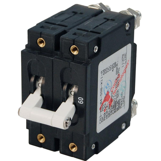 Blue Sea 7254 C-Series Double Pole Circuit Breaker - 60A [7254] - Rough Seas Marine