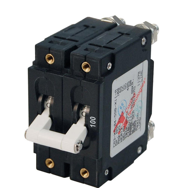 Blue Sea 7258 C-Series Double Pole Circuit Breaker - 100A [7258] - Rough Seas Marine