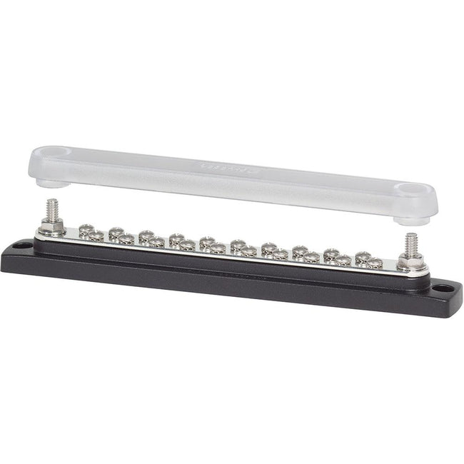 Blue Sea 2312, 150 Ampere Common Busbar 20 x 8-32 Screw Terminal with Cover [2312] - Rough Seas Marine