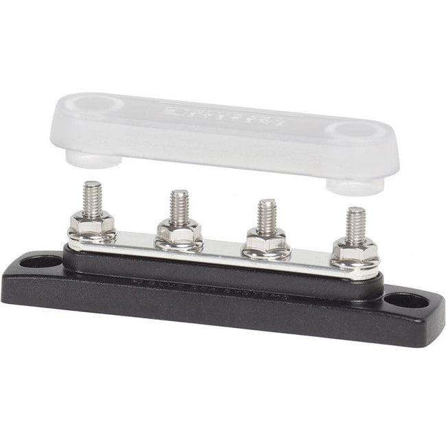 Blue Sea 2315 MiniBus 100 Ampere Common BusBar 4 x 10-32 Stud Terminal with Cover [2315] - Rough Seas Marine