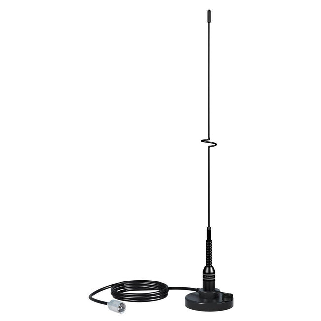 Shakespeare VHF 19" 5218 Black SS Whip Antenna - Magnetic Mount [5218] - Rough Seas Marine