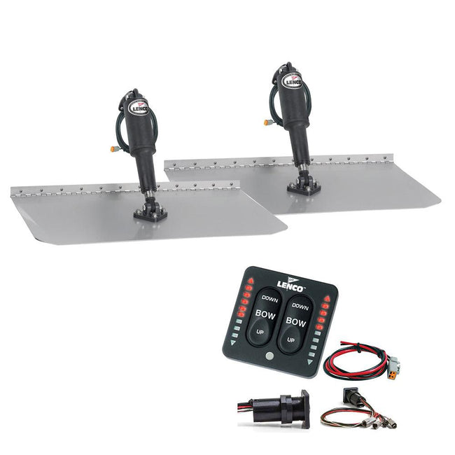 Lenco 12" x 12" Standard Trim Tab Kit w/LED Integrated Switch Kit 12V [15109-103] - Rough Seas Marine