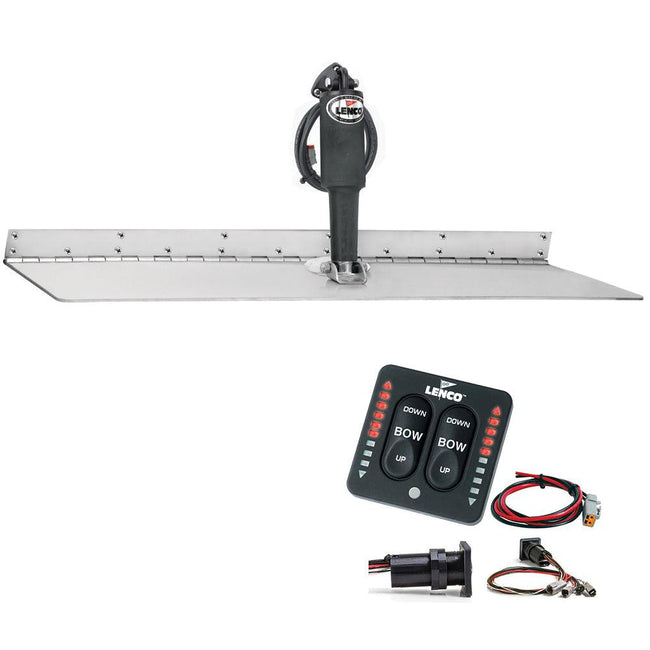 Lenco 12" x 24" Super Strong Trim Tab Kit w/LED Indicator Switch Kit 12V [TT12X24SSI] - Rough Seas Marine