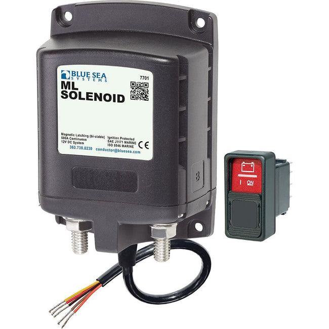 Blue Sea 7701 ML-Series Solenoid w/Contura Switch 12VDC [7701] - Rough Seas Marine