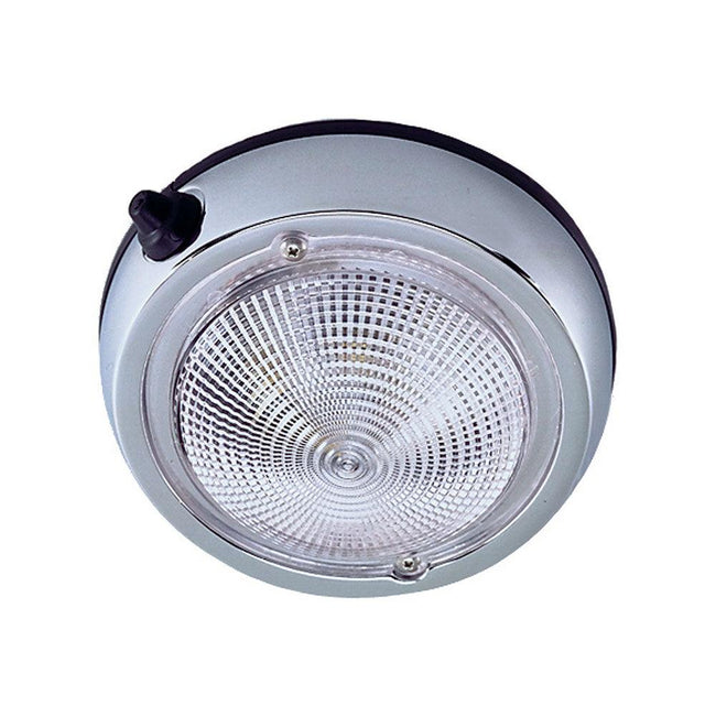 Perko Surface Mount Dome Light - 3 3/4" O.D. (3" Lens) - Chrome Plated [0300DP0CHR] - Rough Seas Marine