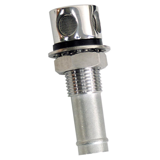 Whitecap Fuel Vent - Round Head, Straight, 9/16" Chrome Brass [S-7032C] - Rough Seas Marine