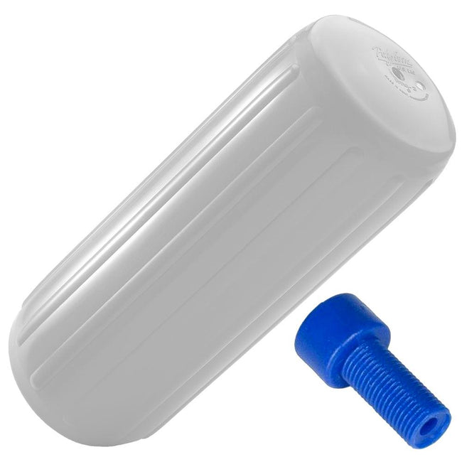 Polyform HTM-4 Fender 13.5" x 34.8" - White w/Adapter [HTM-4-WHITE] - Rough Seas Marine