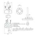 Scanstrut DS30-S Vertical Cable Seal - Stainless Steel [DS30-S] - Rough Seas Marine