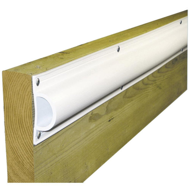 Dock Edge Standard "D" PVC Profile 16ft Roll - White [1190-F] - Rough Seas Marine