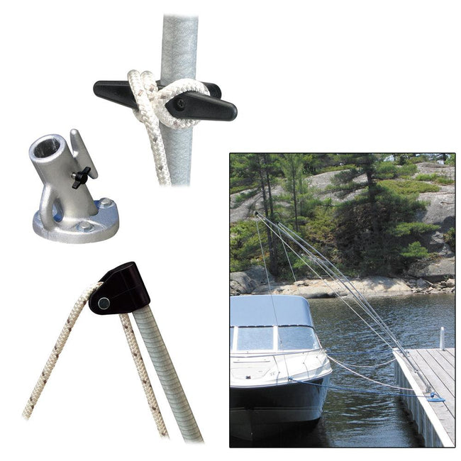 Dock Edge Premium Mooring Whips 2PC 8ft 2,500 LBS up to 18ft [3200-F] - Rough Seas Marine