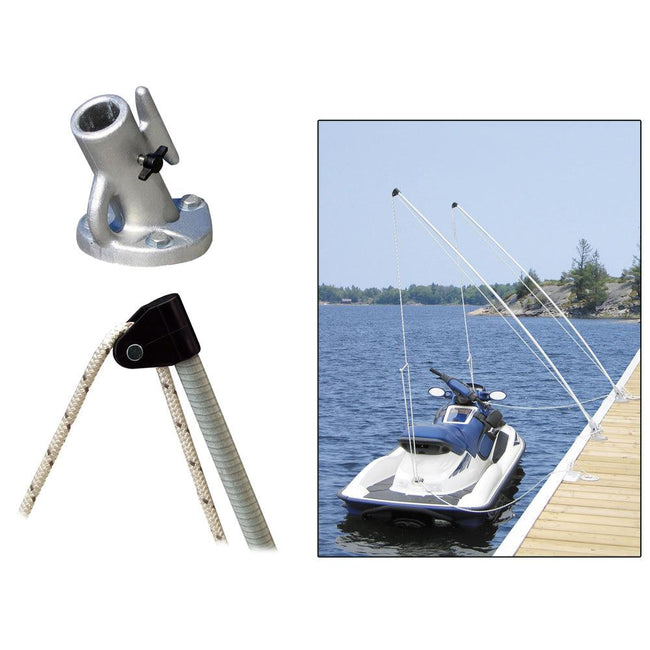 Dock Edge Economy Mooring Whips 2PC 12ft 4000 LBS up to 23 ft [3120-F] - Rough Seas Marine