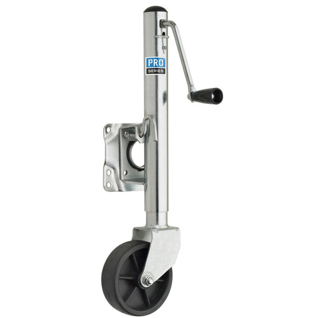 Pro Series 1000 lbs. Zinc Plated Swivel Jack w/6" Poly Wheel [EJ10000101] - Rough Seas Marine