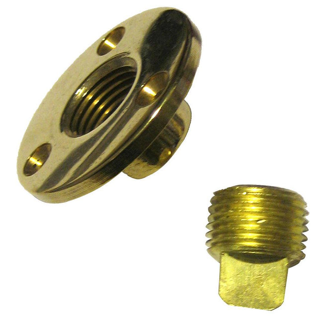 Perko Garboard Drain & Drain Plug Assy Cast Bronze/Brass MADE IN THE USA [0714DP1PLB] - Rough Seas Marine