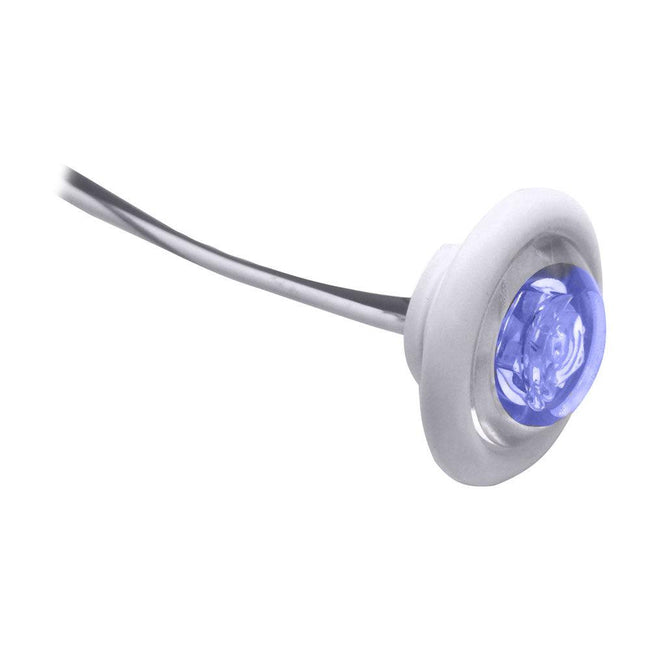 Innovative Lighting LED Bulkhead/Livewell Light "The Shortie" Blue LED w/ White Grommet [011-2540-7] - Rough Seas Marine