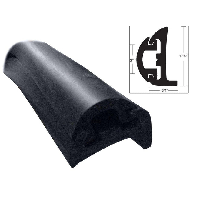 TACO Semi-Rigid Rub Rail Kit - Black w/Black Insert - 50' [V11-9795BBK50D-2] - Rough Seas Marine