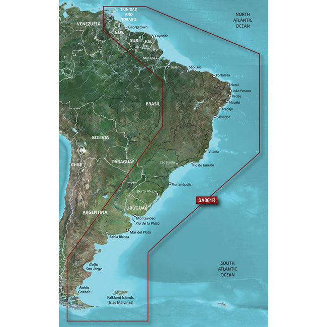 Garmin BlueChart g3 HD - HXSA001R - South America East Coast - microSD/SD [010-C1062-20] - Rough Seas Marine