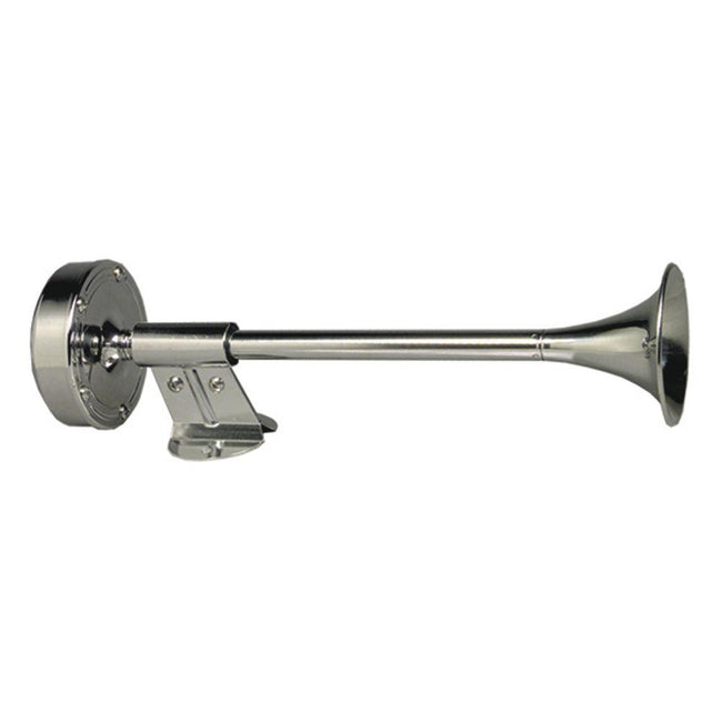 Schmitt Marine Deluxe All-Stainless Shorty Single Trumpet Horn - 12V [10009] - Rough Seas Marine