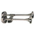 SchmittOngaro Deluxe All-Stainless Shorty Dual Trumpet Horn - 12V [10012] - Rough Seas Marine