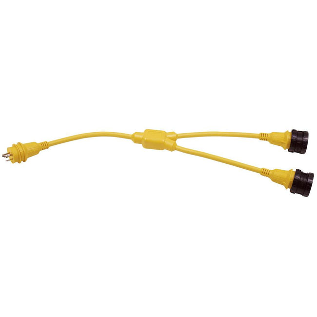 Marinco Y-Adapter, 2-30A Locking to 30A Locking [157AY] - Rough Seas Marine
