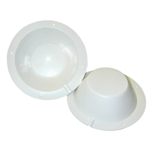 Poly-Planar 8-1/2" Speaker Back Cover - White [SBC-2] - Rough Seas Marine