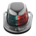 Attwood 1-Mile Deck Mount, Bi-Color Red/Green Combo Sidelight - 12V - Stainless Steel Housing [66318-7] - Rough Seas Marine