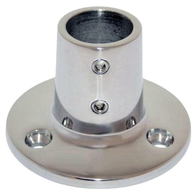 Whitecap 1" O.D. 90 Degree Round Base SS Rail Fitting [6139C] - Rough Seas Marine