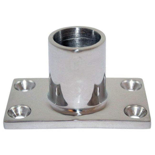 Whitecap " O.D. 90 Degree Rectangle Base SS Rail Fitting [6041C] - Rough Seas Marine