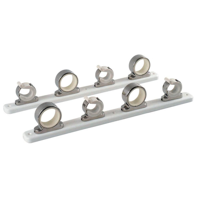 TACO 4-Rod Hanger w/Poly Rack - Polished Stainless Steel [F16-2752-1] - Rough Seas Marine