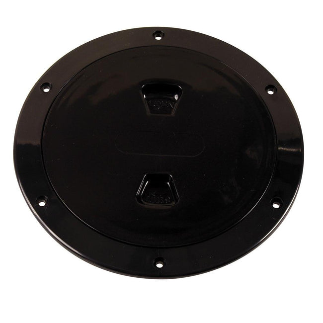 Beckson 6" Smooth Center Screw-Out Deck Plate - Black [DP60-B] - Rough Seas Marine