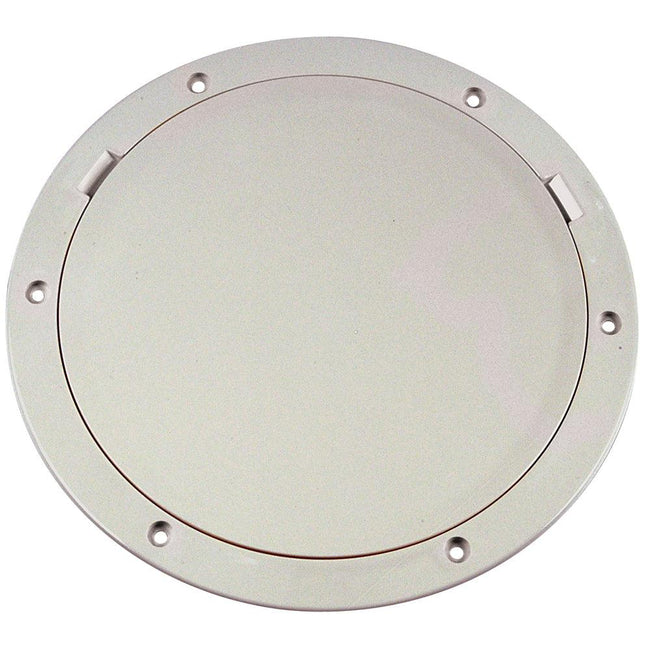 Beckson 8" Smooth Center Pry-Out Deck Plate - White [DP81-W] - Rough Seas Marine