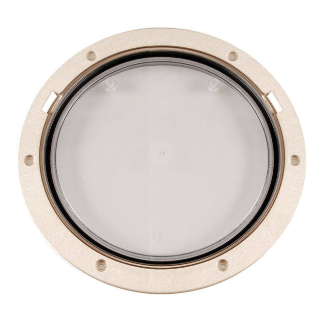 Beckson 8" Clear Center Pry-Out Deck Plate - Beige [DP81-N-C] - Rough Seas Marine