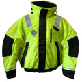 First Watch AB-1100 Flotation Bomber Jacket - Hi-Vis Yellow/Black - Small [AB-1100-HV-S] - Rough Seas Marine