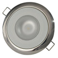 Lumitec Mirage - Flush Mount Down Light - Glass Finish/Polished SS Bezel - White Non-Dimming [113113] - Rough Seas Marine