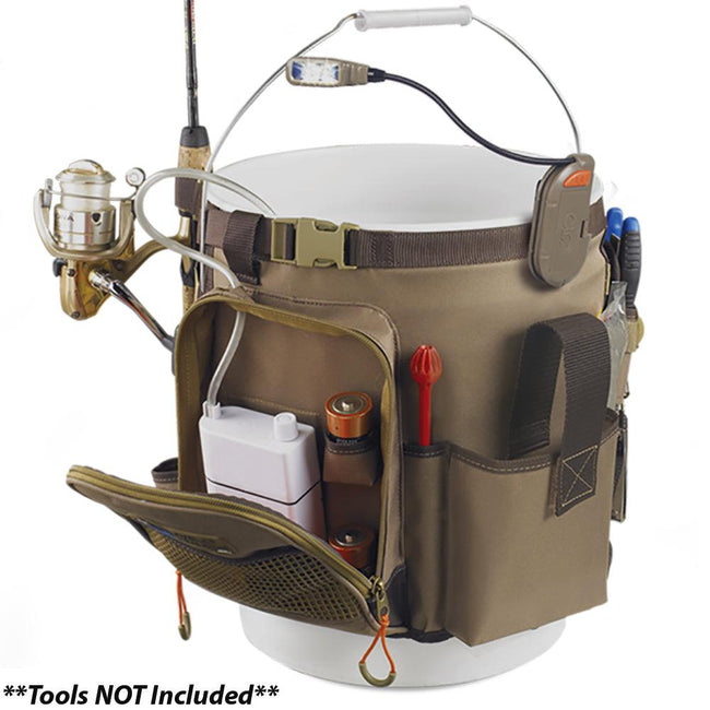 Wild River RIGGER 5 Gallon Bucket Organizer w/Light, Plier Holder & Retractable Lanyard [WL3506] - Rough Seas Marine