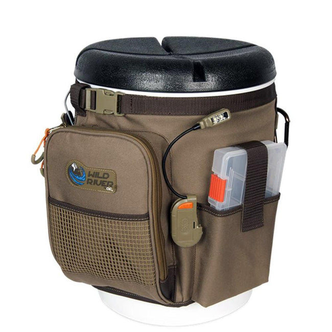 Wild River RIGGER 5 Gallon Bucket Organizer w/Lights, Plier Holder & Lanyard, 2 PT3500 Trays & Bucket w/Seat [WT3507] - Rough Seas Marine