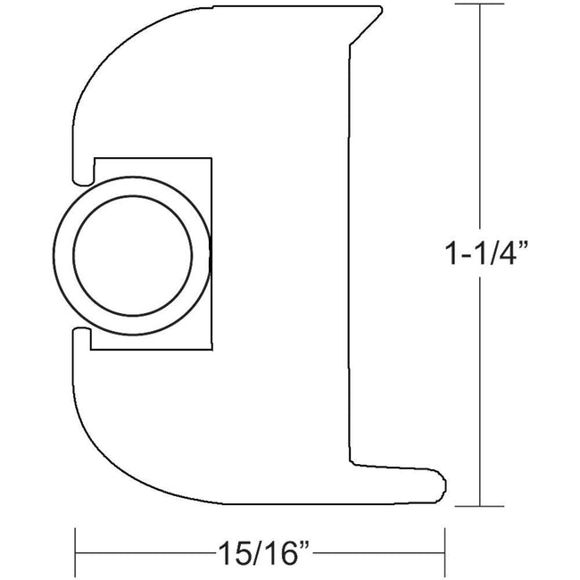 TACO Flex Vinyl Rub Rail Kit - White w/White Insert - 50' [V11-3447WWK50-2] - Rough Seas Marine