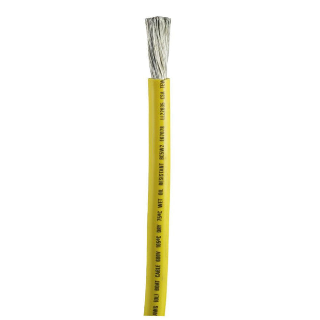 Ancor Yellow 1/0 AWG Battery Cable - Sold By The Foot [1169-FT] - Rough Seas Marine