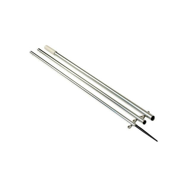 Lee's 13' Bright Silver Center Rigger Pole w/Black Spike 1-3/8" [MX8713CR] - Rough Seas Marine